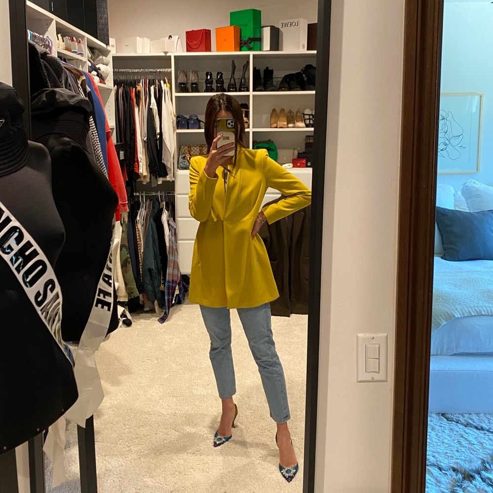 Zara Mustard Dressy Suit Jacket